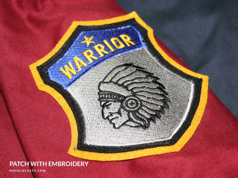 Embroidery Patch Warrior Example Custom Jackets