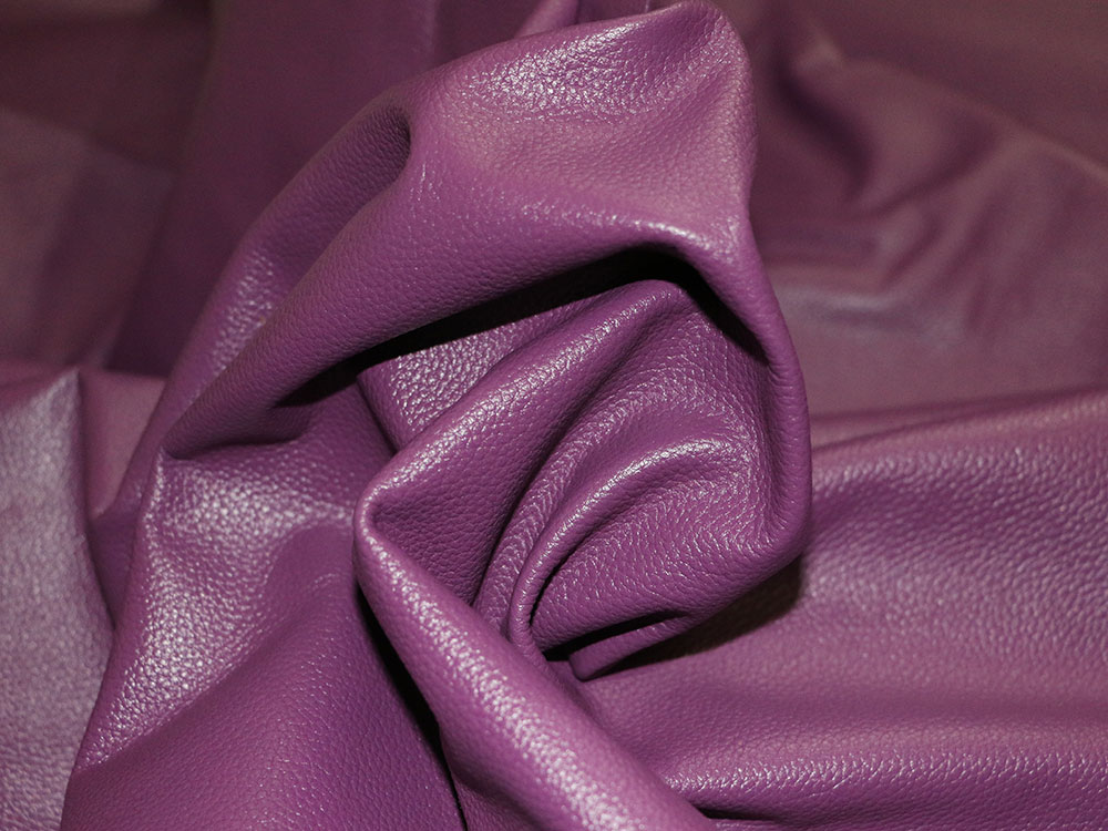 Purple Cowhide Leather
